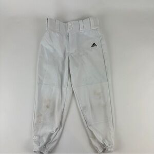 Adidas Athletic Baseball Uniform Pants Boys Small White
